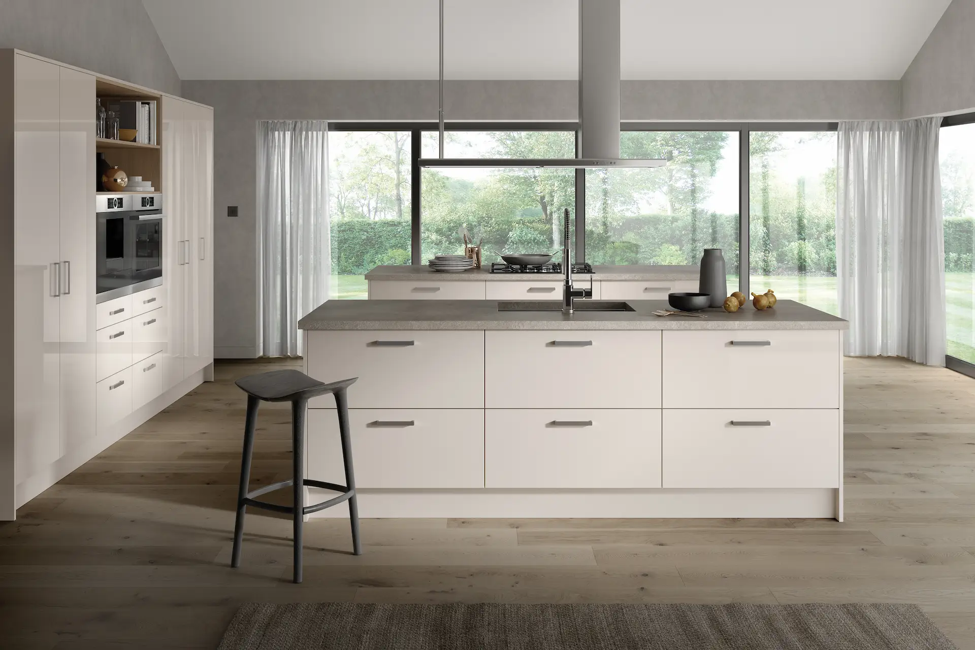 kitchen-door-vivo-gloss-slab-cashmere-main-1 Vivo slab kitchen in Gloss Cashmere, fitted room view
