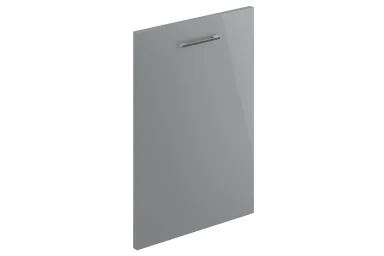 Vivo slab replacement kitchen door and drawer front in Gloss Dust Grey (alternative view)