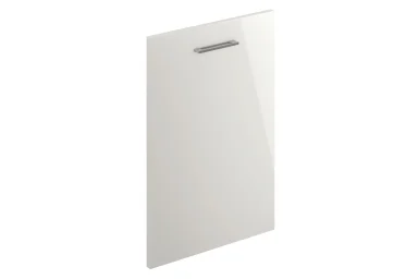 Vivo slab replacement kitchen door and drawer front in Gloss Grey (alternative view)