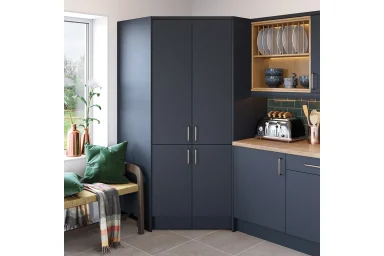 Vivo kitchen in Matt Indigo Blue, fitted room view (alternative view)