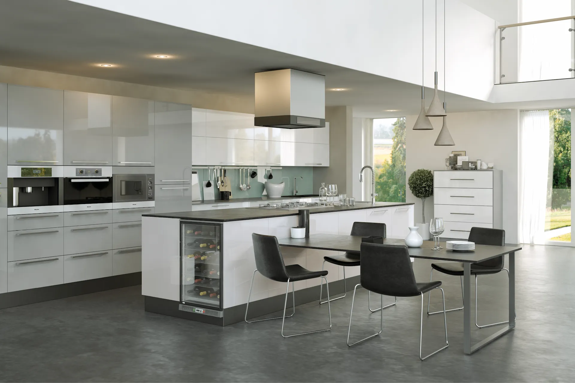 kitchen-door-venice-gloss-light-grey-main-1 Venice kitchen in Gloss Light Grey, fitted room view
