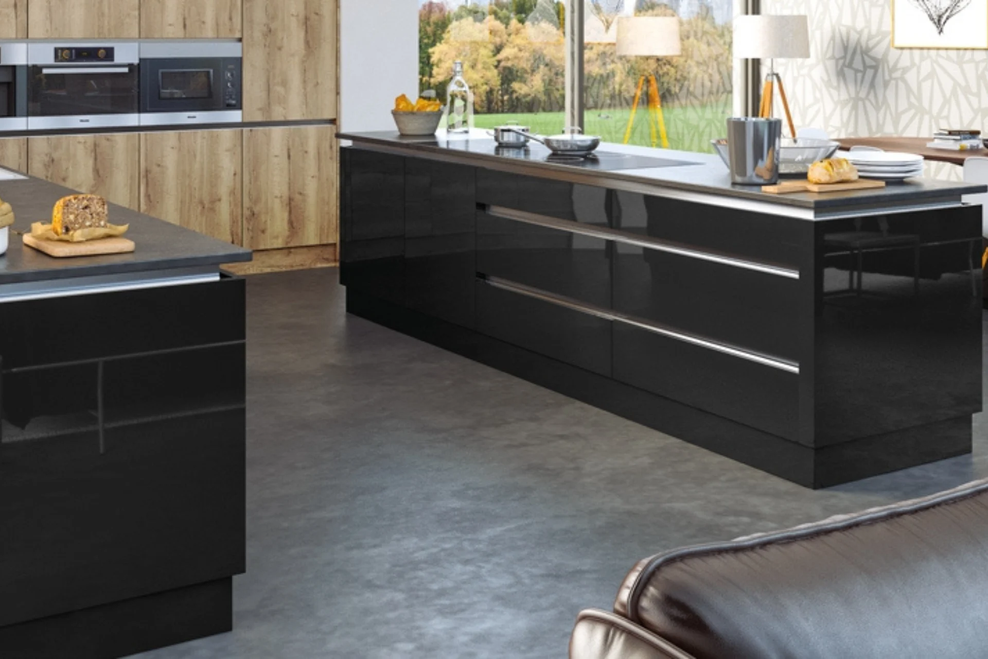 kitchen-door-zur-gloss-black-main-2 Zur kitchen in Gloss Black, fitted room view (alternative view)