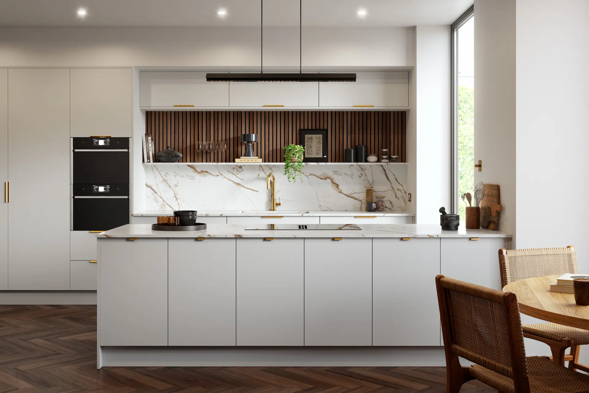 kitchen-door-ora-supermatt-light-grey-main-1 Ora kitchen in Supermatt Light Grey, fitted room view