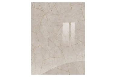 Zur replacement kitchen door and drawer front in Ultragloss Porcelain Gold Light