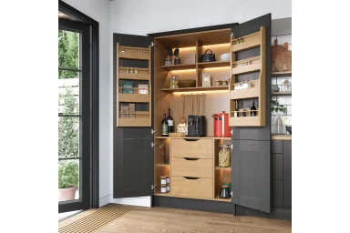 Cartmel kitchen in Anthracite, fitted room view (alternative view)