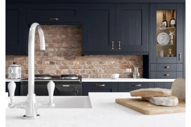Cartmel kitchen in Indigo, fitted room view (alternative view)
