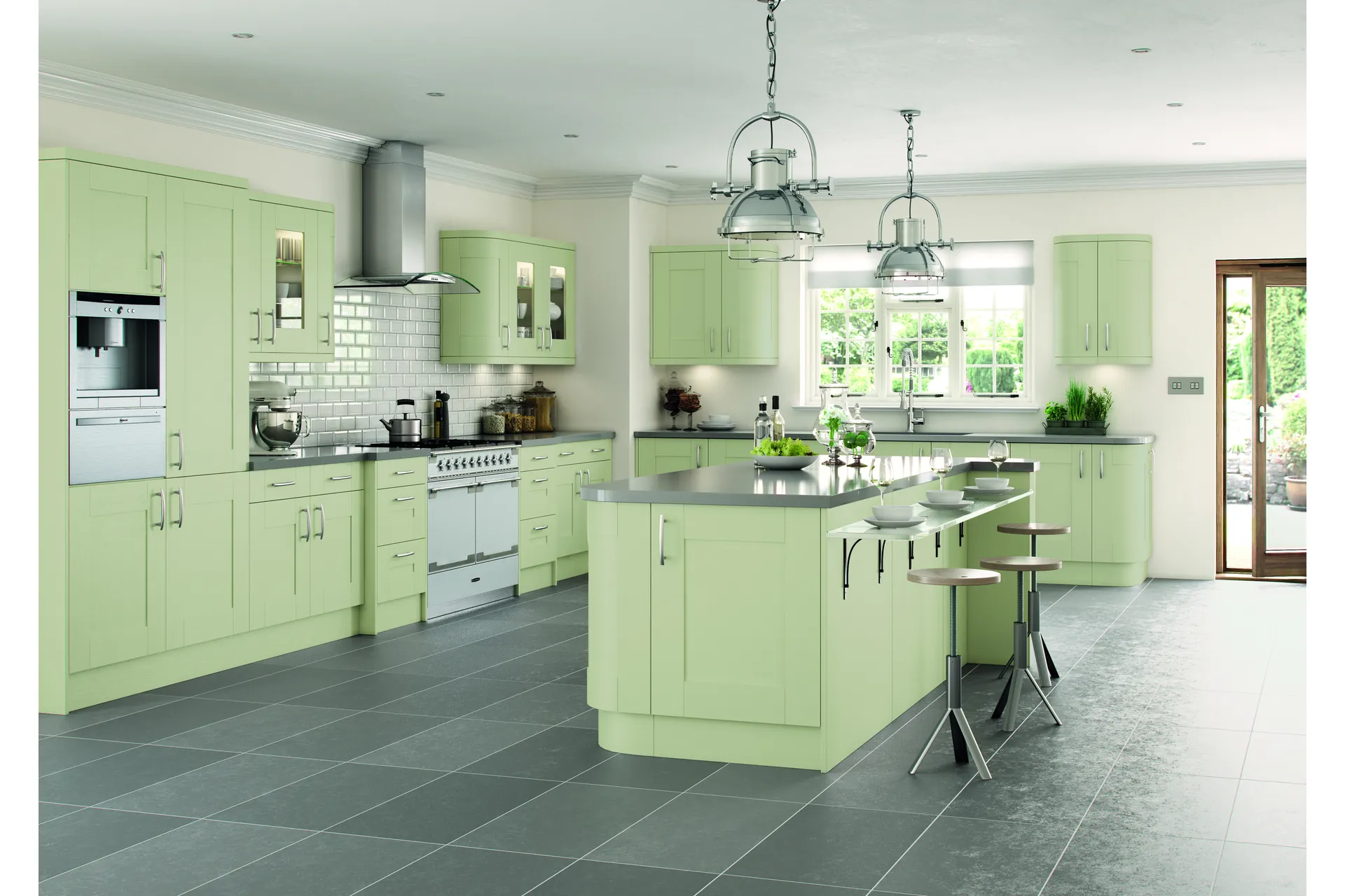 Kitchen-door-cartmel-sage-green-main-1 Cartmel kitchen in Sage Green, fitted room view