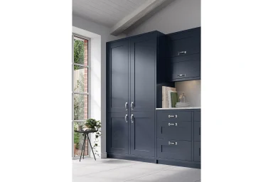 Oxford kitchen in Indigo, fitted room view (alternative view)
