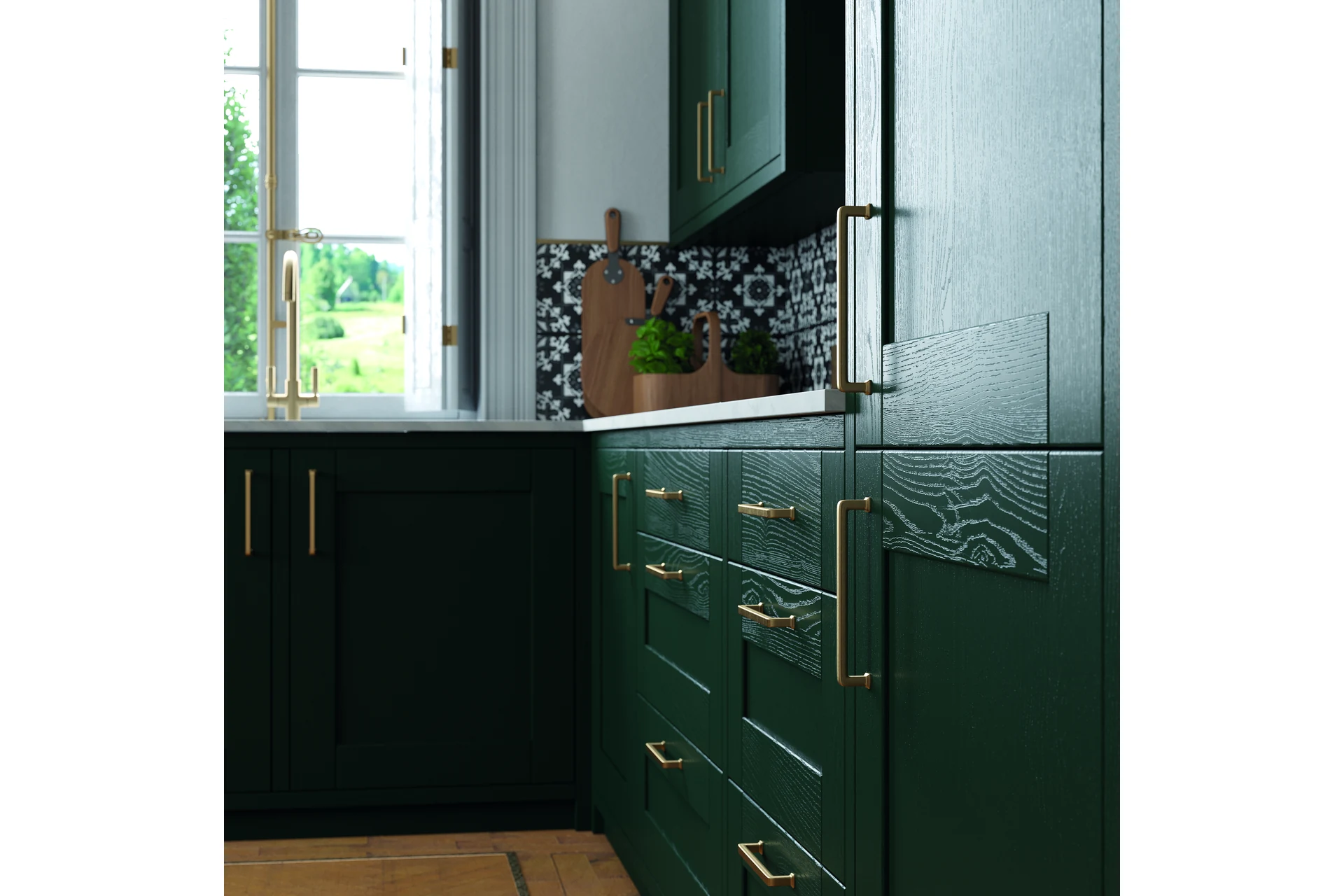 kitchen-door-cambridge-fire-green-main-1 Cambridge kitchen in Fire Green, fitted room view