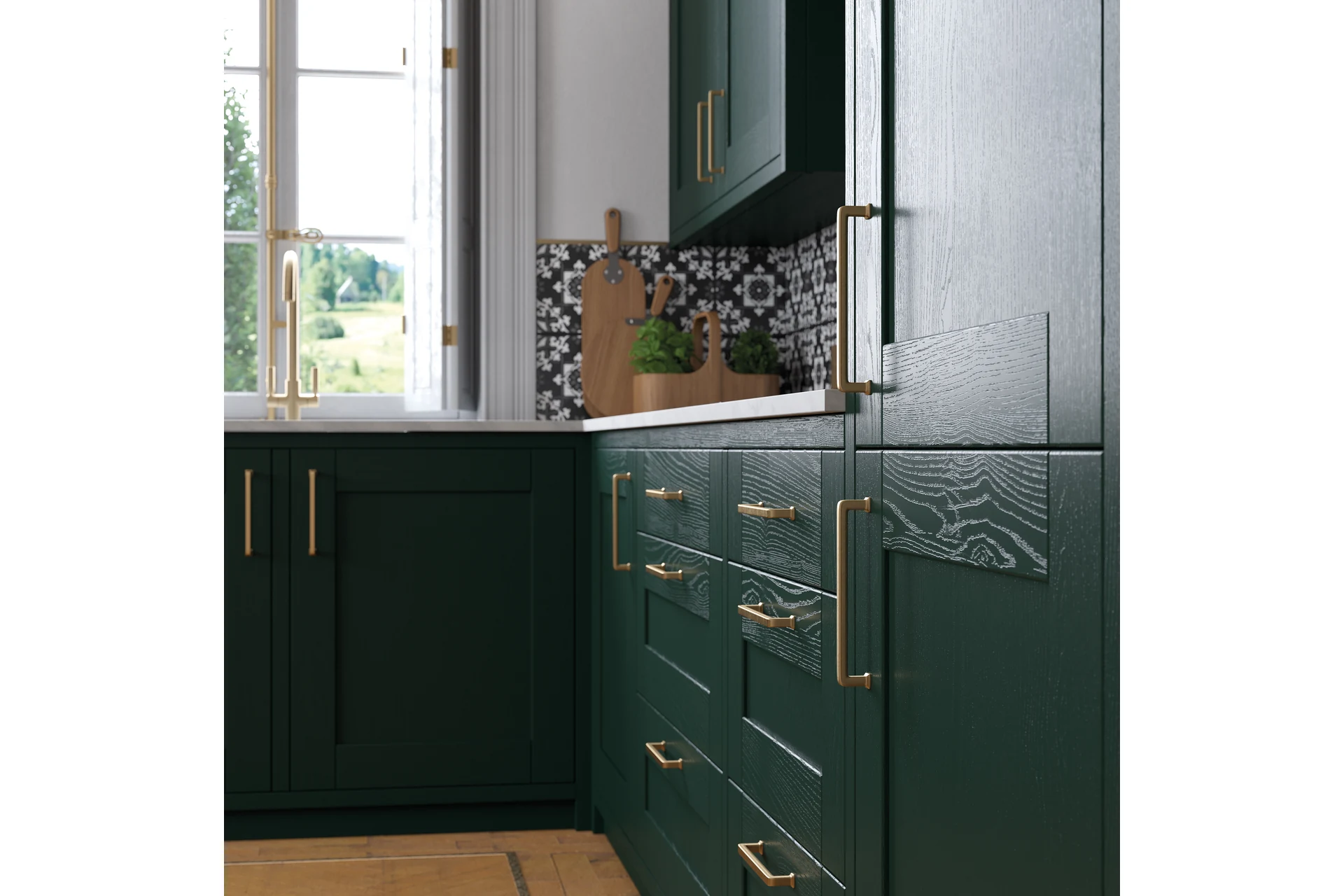 kitchen-door-cambridge-fire-green-main-2 Cambridge kitchen in Fire Green, fitted room view (alternative view)