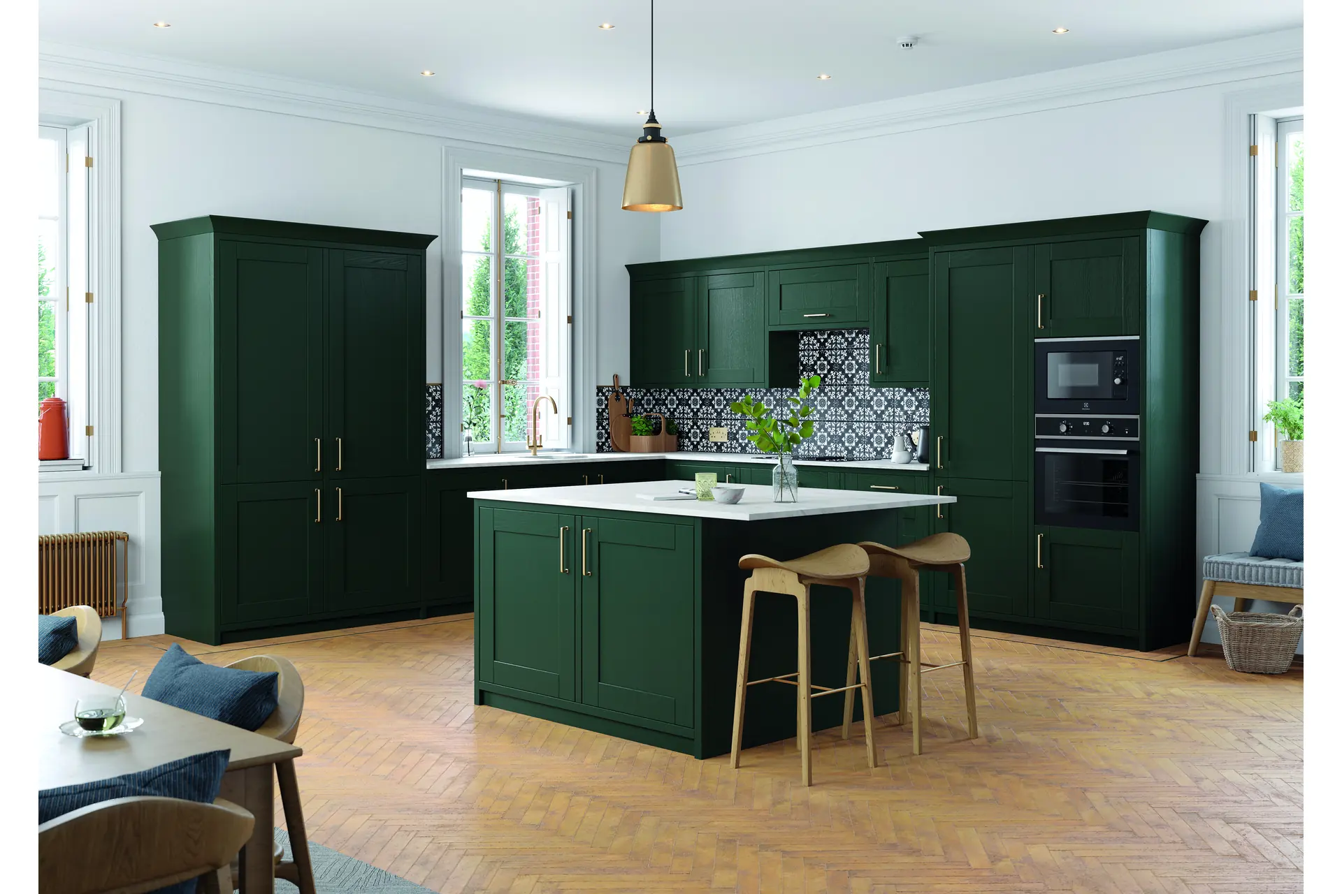 kitchen-door-cambridge-fire-green-main-3 Cambridge kitchen in Fire Green, fitted room view (alternative view)