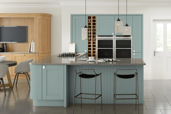 Cambridge kitchen in Fjord, fitted room view