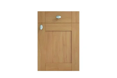 Cambridge replacement kitchen door and drawer front in Real Oak (alternative view)