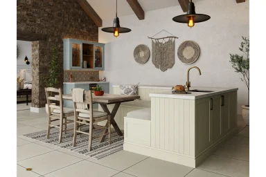 Newmarket kitchen in Ivory, fitted room view (alternative view)