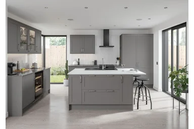 Stratto kitchen in Dust Grey, fitted room view