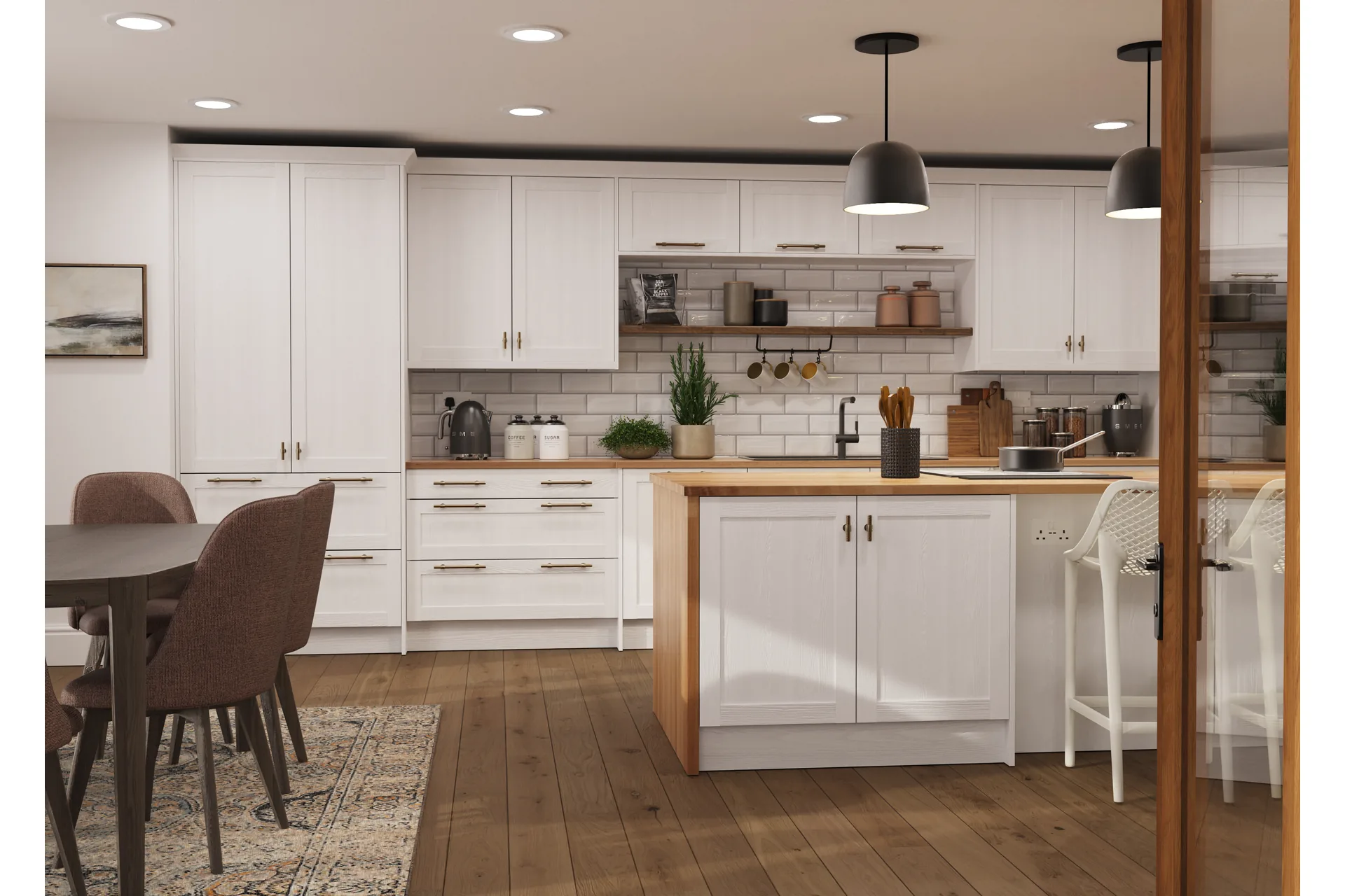 kitchen-door-Waterford-Woodgrain-White-Kitchen-main-1 Waterford kitchen in Woodgrain White Kitchen, fitted room view
