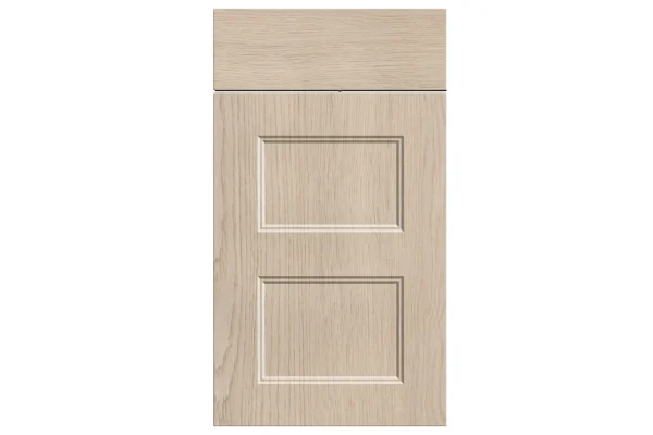 Aldridge replacement kitchen door and drawer front in two-panel Cremona Oak Cotta