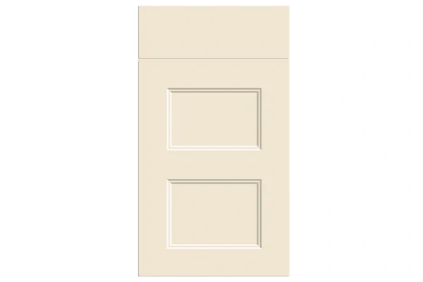 Aldridge replacement kitchen door and drawer front in two-panel Supermatt Carat Beige