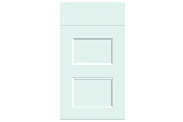 Aldridge replacement kitchen door and drawer front in two-panel Supermatt Scandinavian Blue