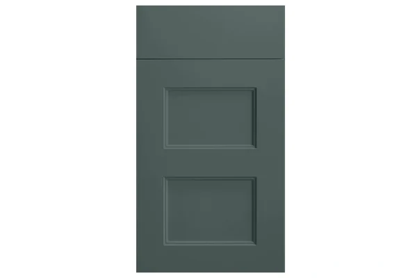 Aldridge replacement kitchen door and drawer front in Matt Kombu Green
