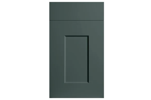 Cambridge replacement kitchen door and drawer front in Matt Kombu Green