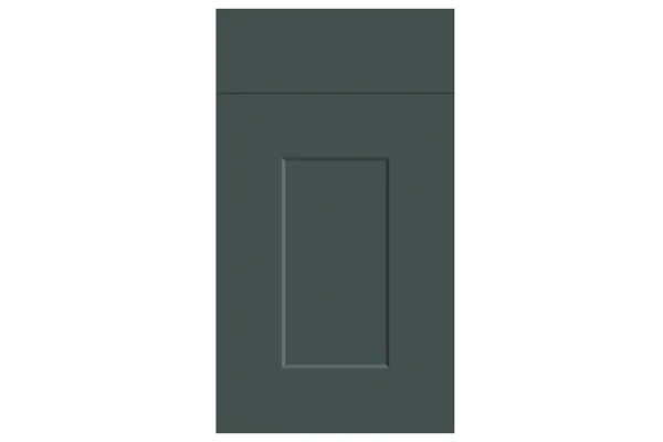 Carrick replacement kitchen door and drawer front in Matt Kombu Green