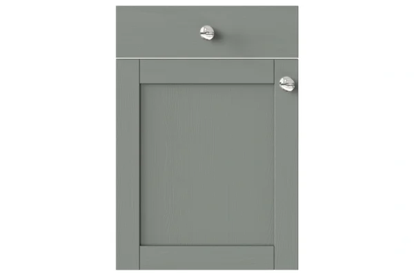 Waterford replacement kitchen door and drawer front in Woodgrain Sage Green C Op 1