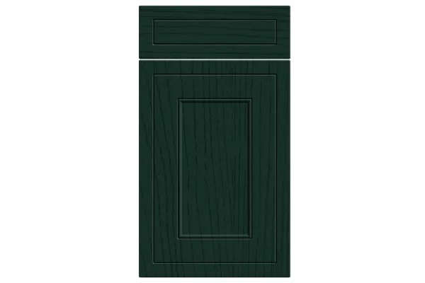 Helmsley replacement kitchen door and drawer front in Paint Flow Matt Fir Green 1