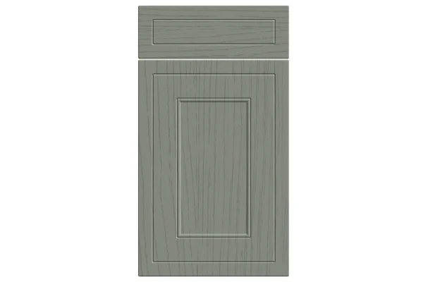 Helmsley replacement kitchen door and drawer front in Paint Flow Matt Sage Green 1
