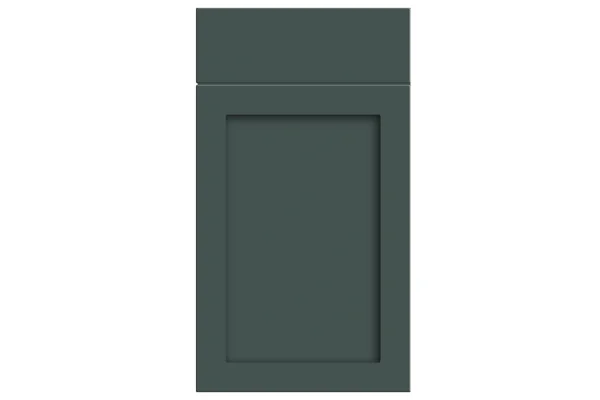 Oakham replacement kitchen door and drawer front in Matt Kombu Green