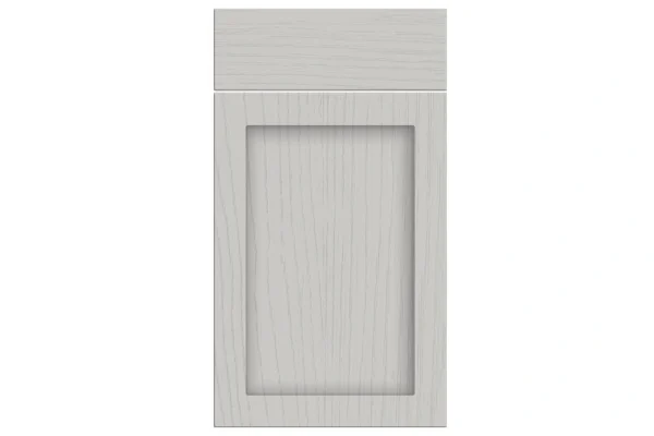 Oakham replacement kitchen door and drawer front in Paint Flow Matt Light Grey 2