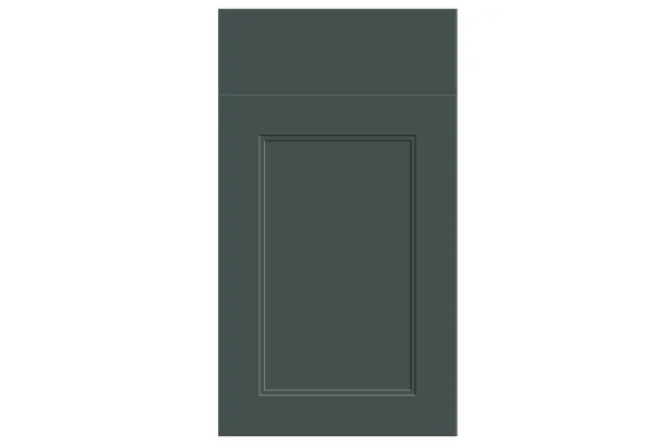 Rowen replacement kitchen door and drawer front in Matt Kombu Green