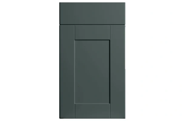 Shaker replacement kitchen door and drawer front in Matt Kombu Green