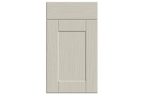 Shaker replacement kitchen door and drawer front in Paint Flow Matt Cashmere