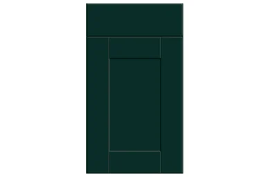 Shaker replacement kitchen door and drawer front in Supermatt Fir Green 1