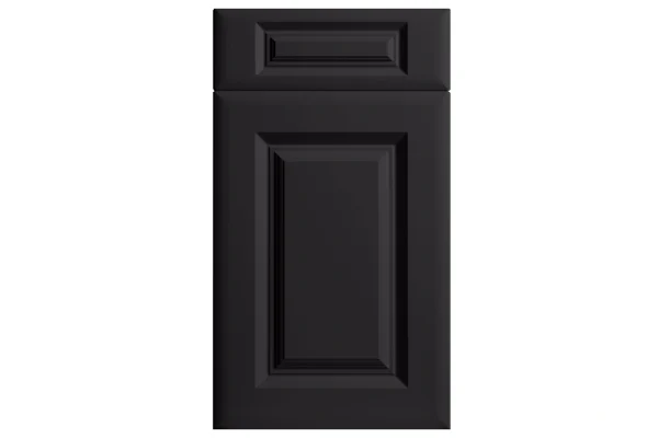 York replacement kitchen door and drawer front in Matt Black