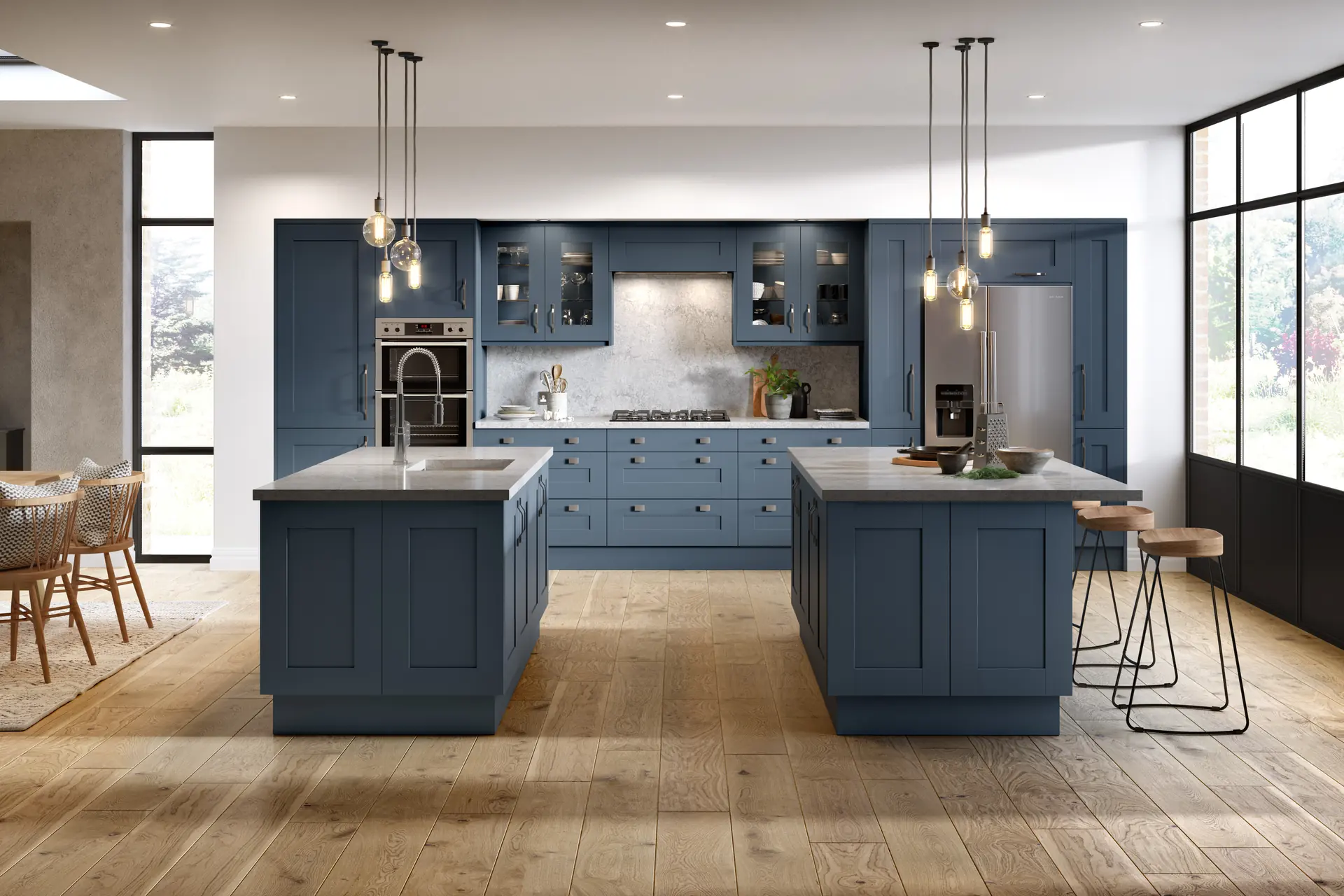 kitchen-door-click-buc-navy-blue-ash-main-2 Click Buckingham kitchen in Navy Blue Ash, fitted room view (alternative view)